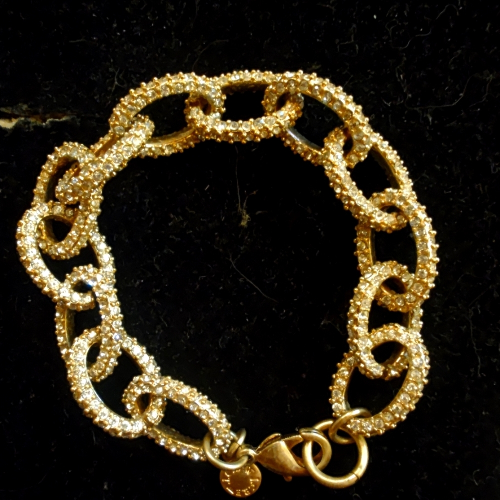 J Crew Pave Links Chain Bracelet